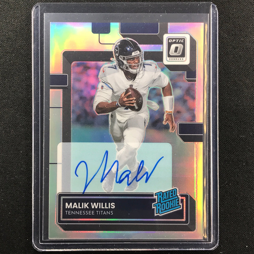 2022 Donruss Optic Malik Willis Rated Rookie Rps Auto Holo Silver 107/125