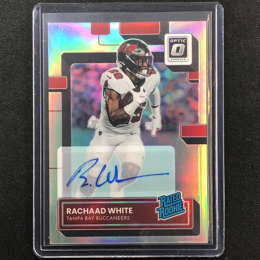 2022 Donruss Optic Rachaad White Rated Rookie Auto Holo Silver 109/125