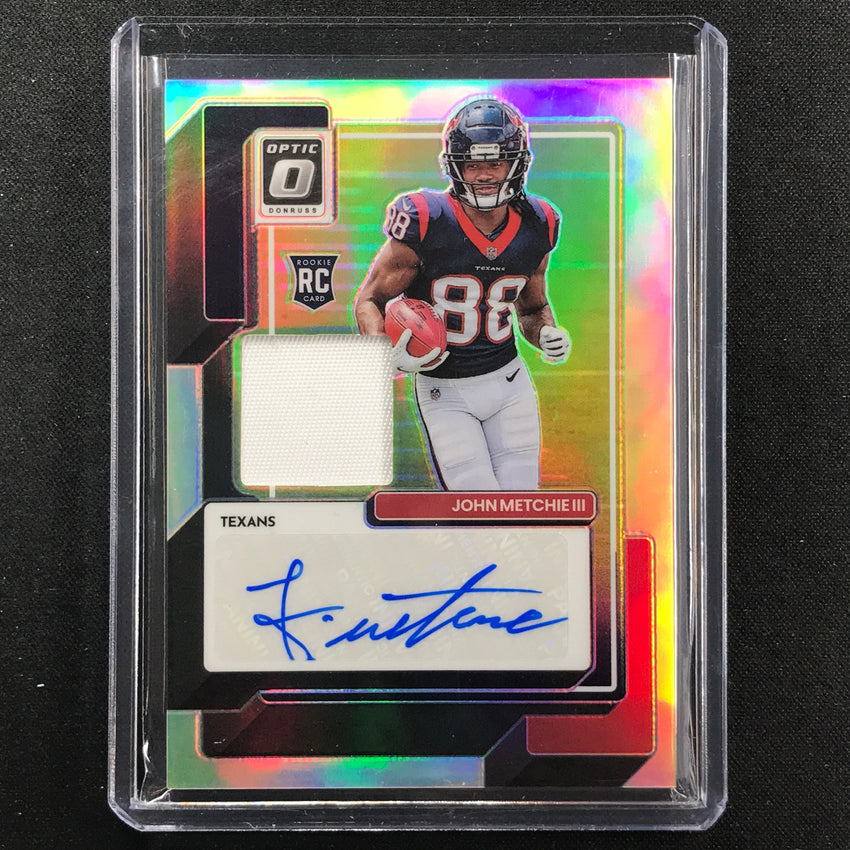 2022 Donruss Optic John Metchie Iii Rookie Jersey Patch Auto Holo Silver 43/49