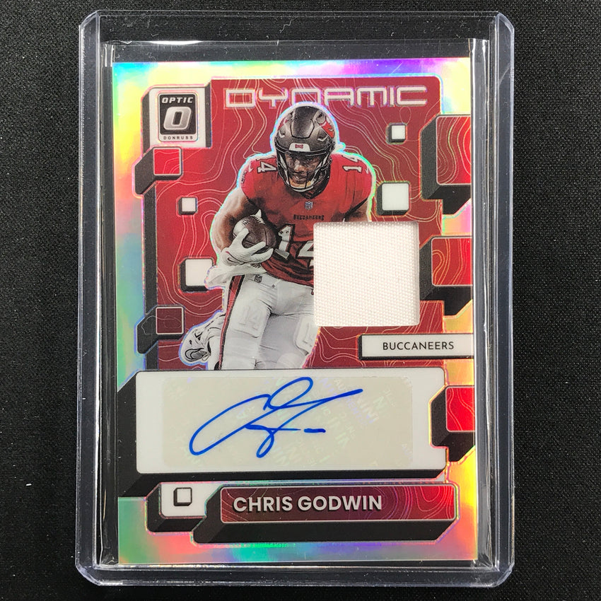 2022 Donruss Optic Chris Godwin Dynamic Jersey Patch Auto Holo Silver 21/49