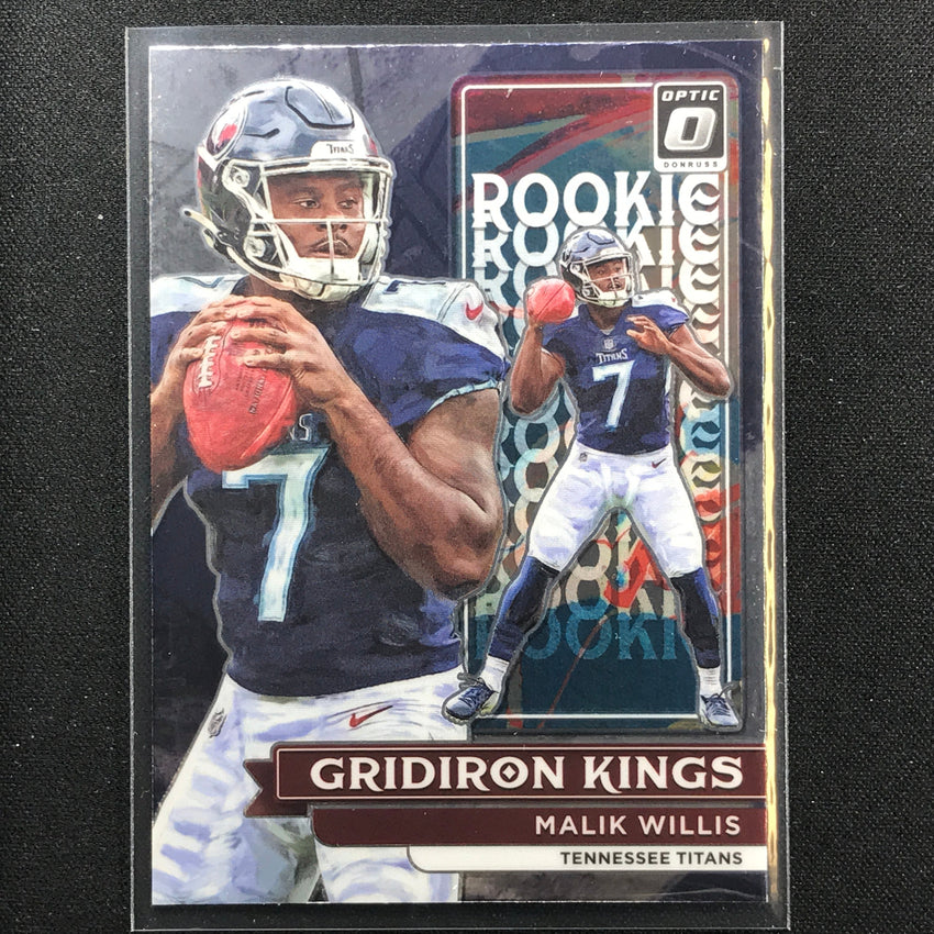 2022 Donruss Optic MALIK WILLIS Rookie Gridiron Kings Base #3