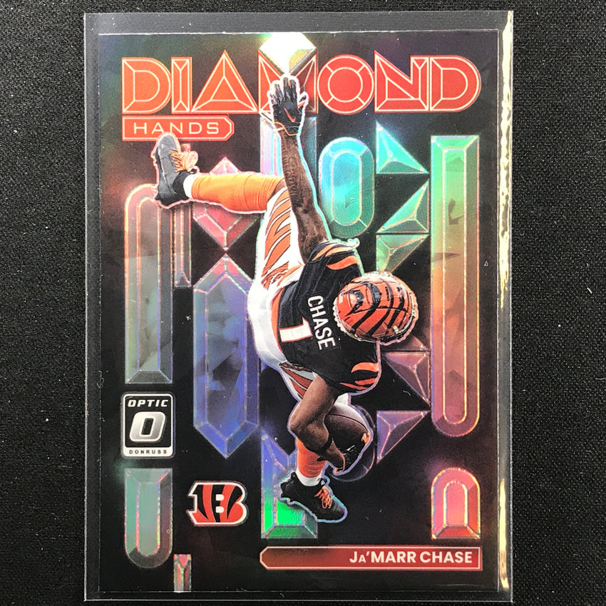 2022 Donruss Optic Jamarr Chase Diamond Hands Holo Silver No 3