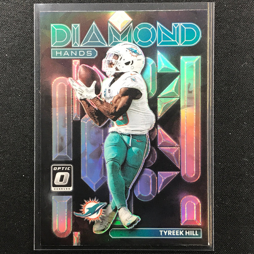 2022 Donruss Optic Tyreek Hill Diamond Hands Holo Silver No 7