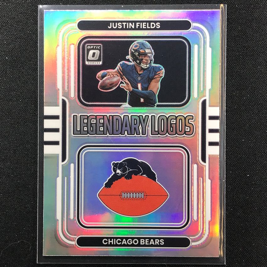 2022 Donruss Optic Justin Fields Legendary Logos Holo Silver No 11