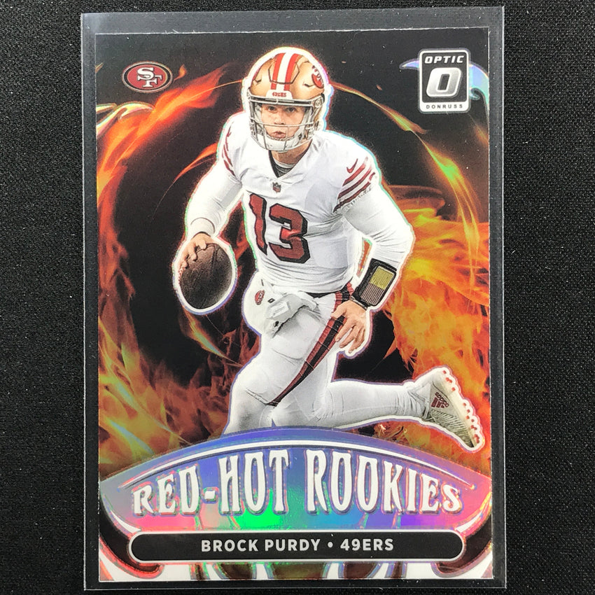 2022 Donruss Optic Brock Purdy Red-hot Rookies Holo Silver No 1