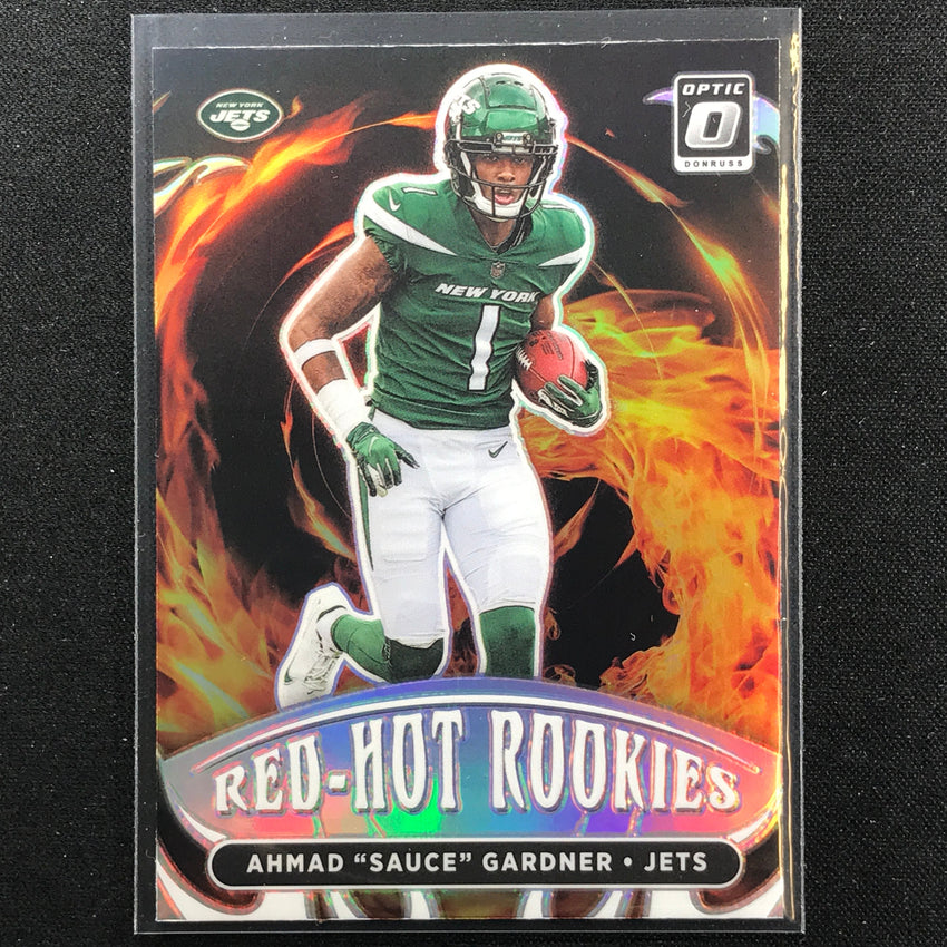 2022 Donruss Optic Ahmad Sauce Gardner Red-hot Rookies Holo Silver No 9
