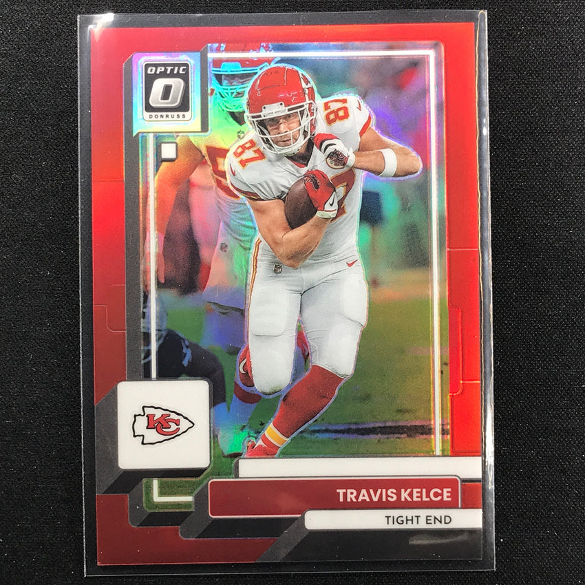 2022 Donruss Optic Travis Kelce Red 4/99