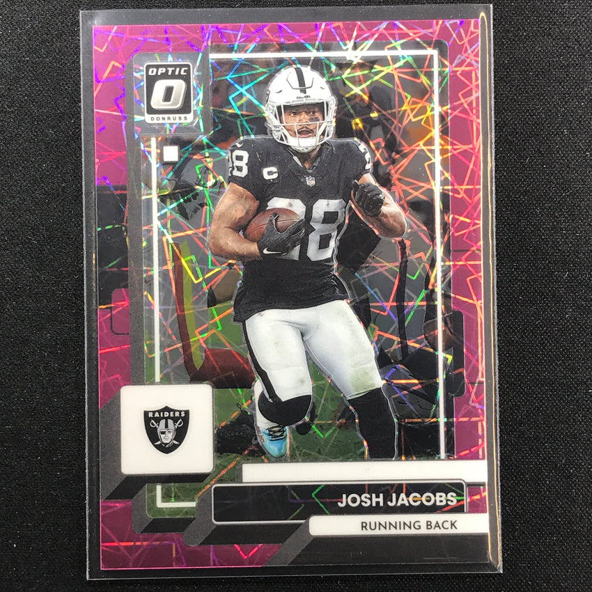 2022 Donruss Optic Josh Jacobs Pink Velocity 26/79