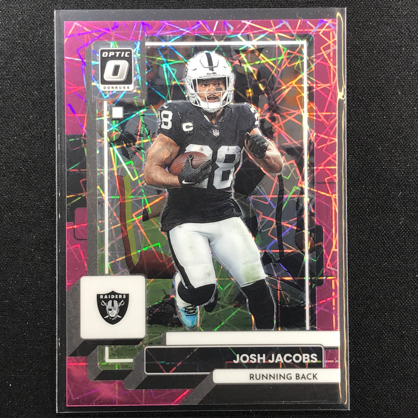 2022 Donruss Optic Josh Jacobs Pink Velocity 74/79