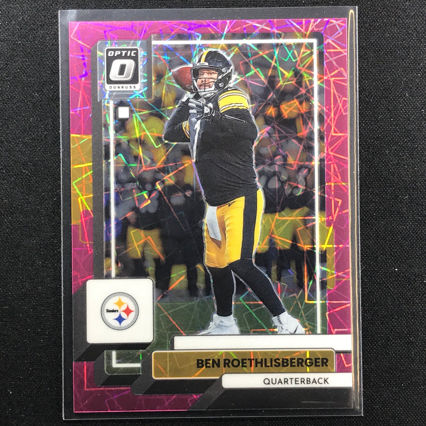 2022 Donruss Optic Ben Roethlisberger Pink Velocity 1/79