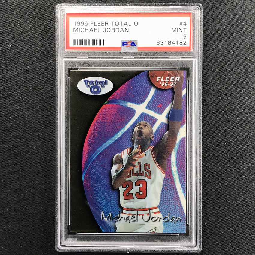 1996-97 Fleer Total O Michael Jordan Acetate No 4 Psa 9 182 1996-97 Fleer Total O Michael Jordan Acetate No 4 Psa 9 182