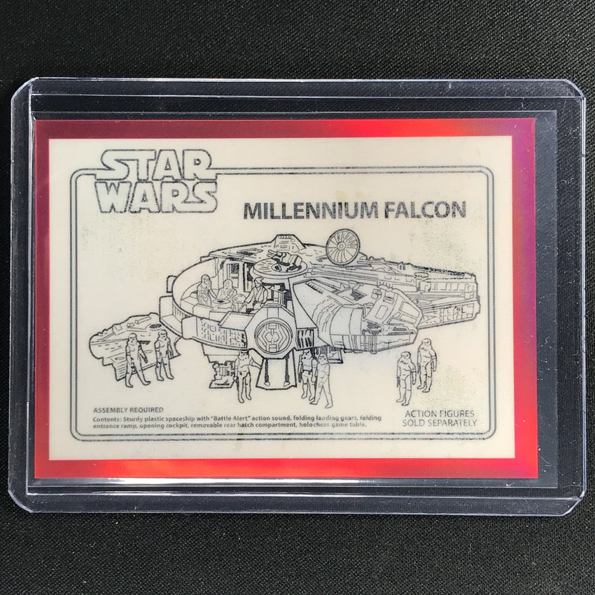 2021 Star Wars Galaxy Chrome Millennium Falcon Vintage Red 3/5