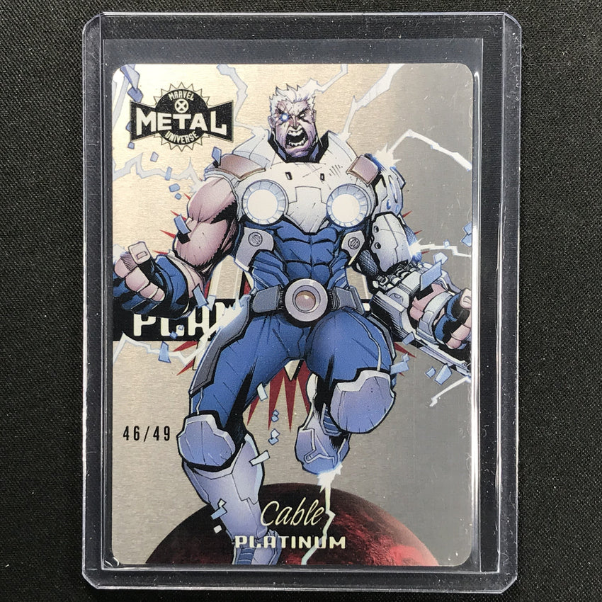 2021 Marvel X-men Metal Universe Cable Planet Metal Platinum 46/49
