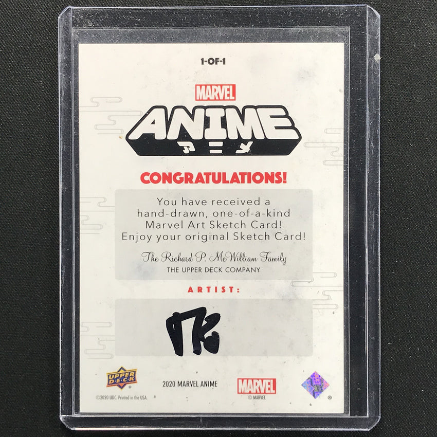 2020 Marvel Anime Storm Sketch Card 1/1 Tolunay Keskin
