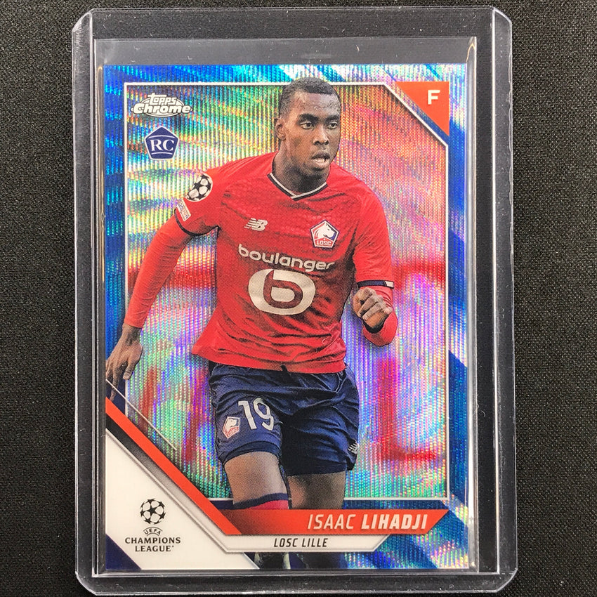 2021-22 Topps Chrome Uefa Ucl Isaac Lihadji Rookie Blue Wave 53/75