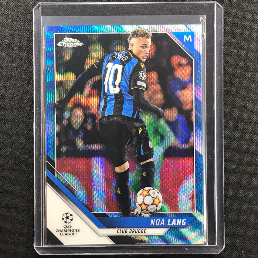 2021-22 Topps Chrome Uefa Ucl Noa Lang Blue Wave 8/75