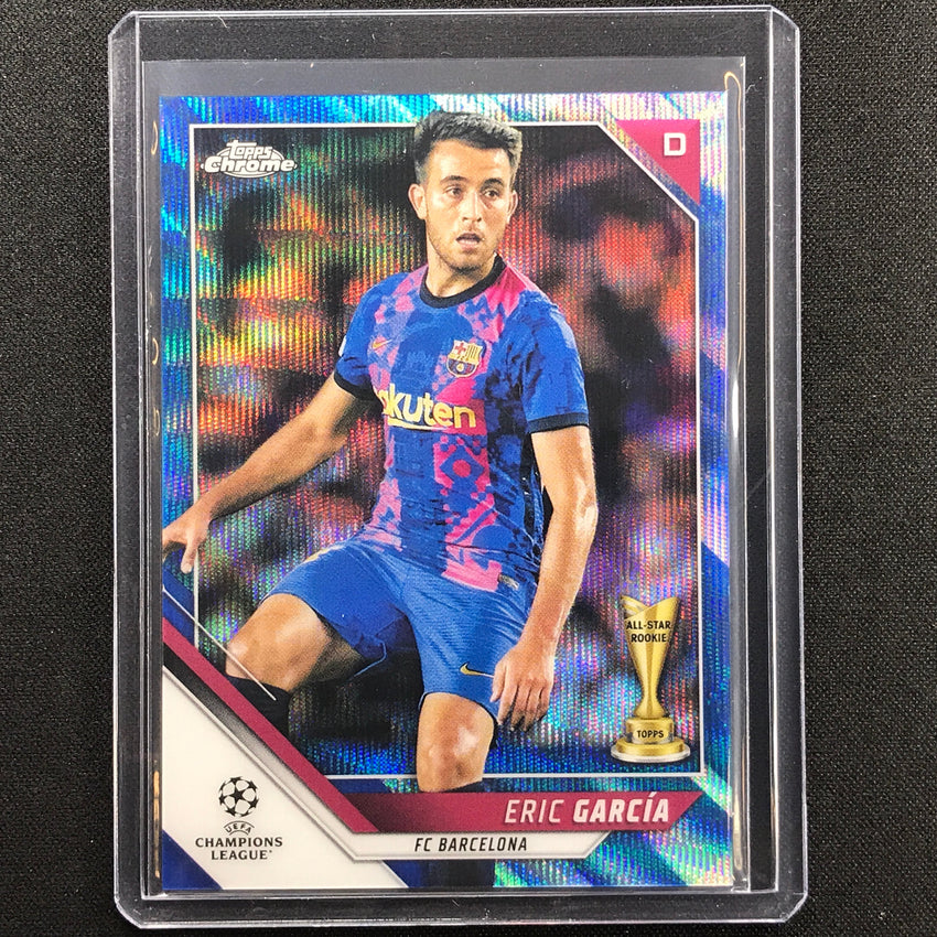 2021-22 Topps Chrome Uefa Ucl Eric Garcia Blue Wave 73/75