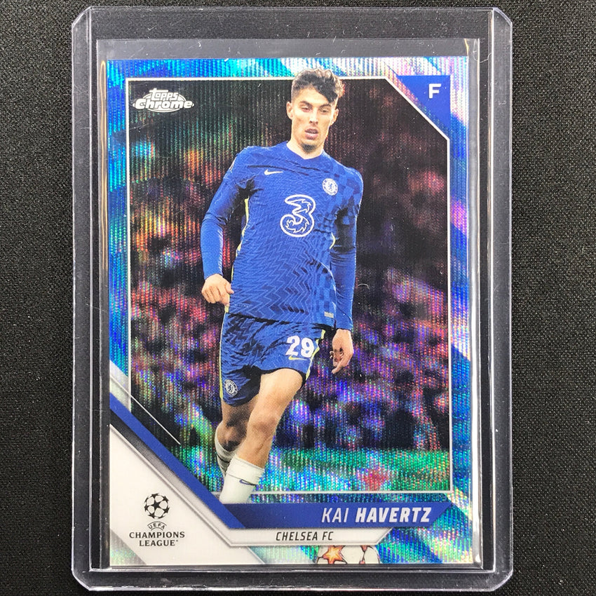 2021-22 Topps Chrome Uefa Ucl Kai Havertz Blue Wave 18/75