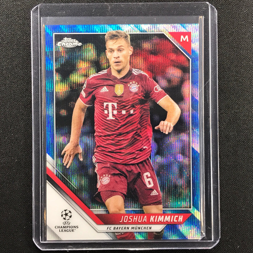 2021-22 Topps Chrome Uefa Ucl Joshua Kimmich Blue Wave 38/75