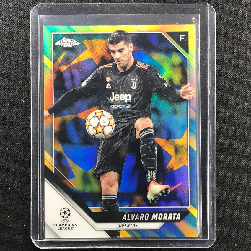 2021-22 Topps Chrome Uefa Ucl Alvaro Morata Blue And Gold Starball 35/75