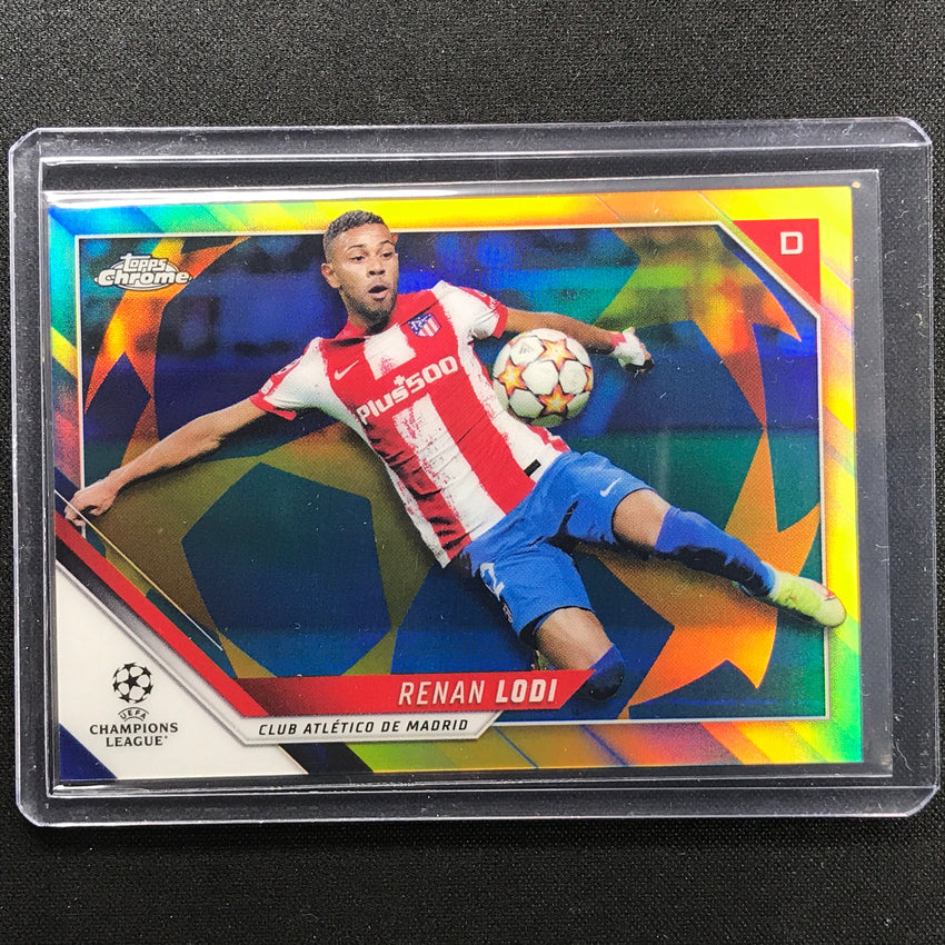 2021-22 Topps Chrome Uefa Ucl Renan Lodi Blue And Gold Starball 18/75