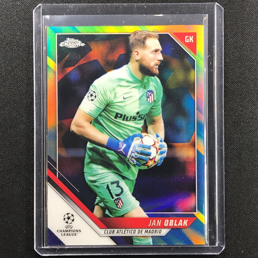 2021-22 Topps Chrome Uefa Ucl Jan Oblak Blue And Gold Starball 35/75