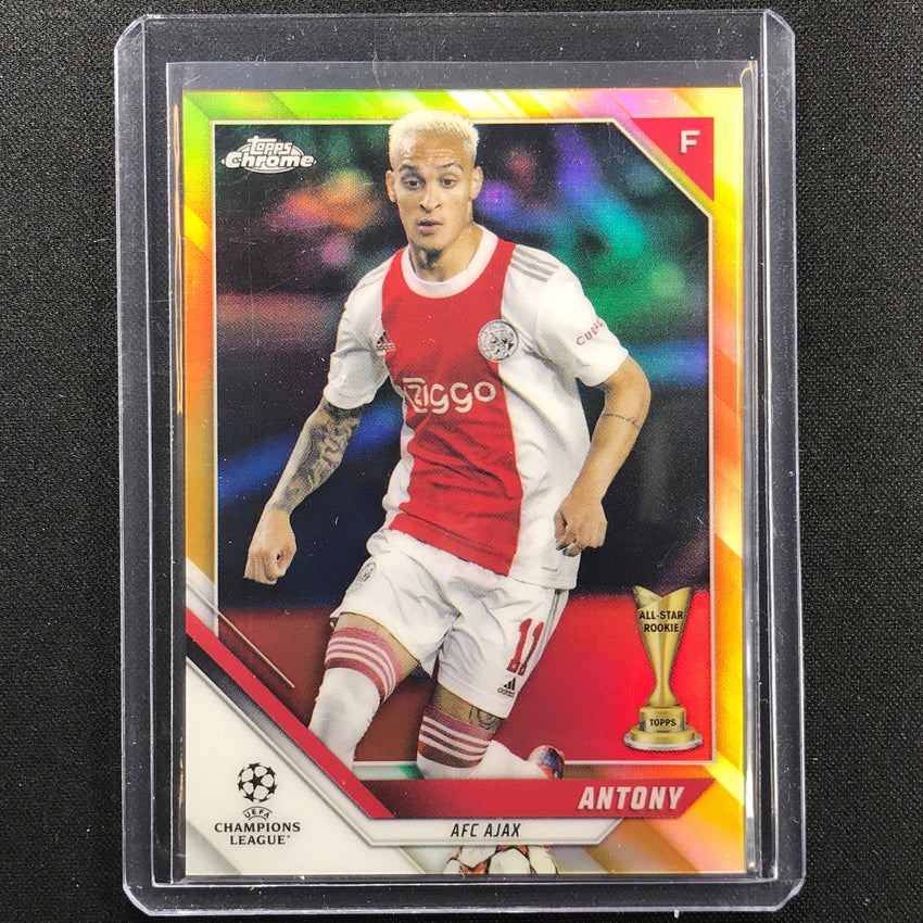 2021-22 Topps Chrome Uefa Ucl Antony Gold Refractor 28/50