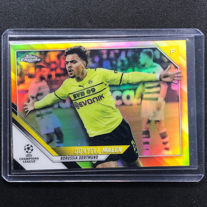2021-22 Topps Chrome Uefa Ucl Donyell Malen Gold Refractor 50/50