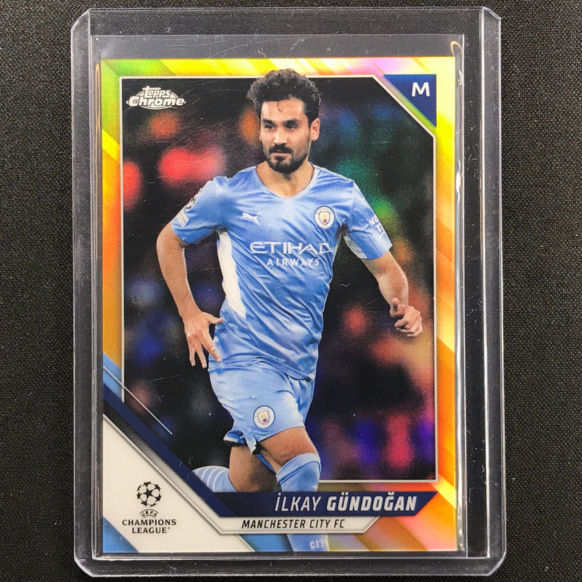 2021-22 Topps Chrome Uefa Ucl Ilkay Gundogan Gold Refractor 44/50