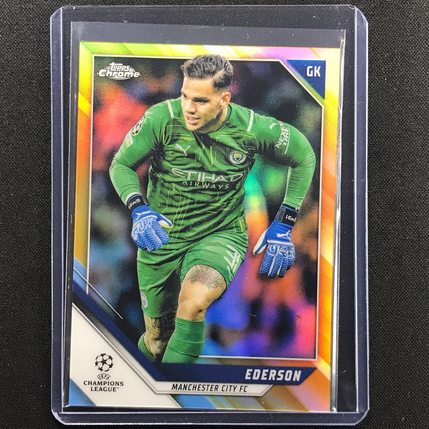 2021-22 Topps Chrome Uefa Ucl Ederson Gold Refractor 50/50