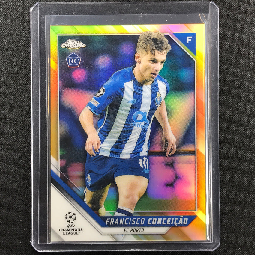 2021-22 Topps Chrome Uefa Ucl Francisco Conceicao Rookie Gold Refractor 6/50