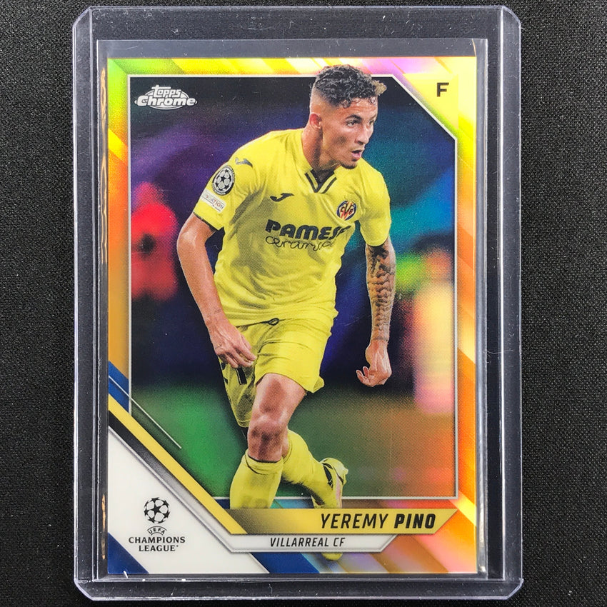 2021-22 Topps Chrome Uefa Ucl Yeremy Pino Gold Refractor 18/50