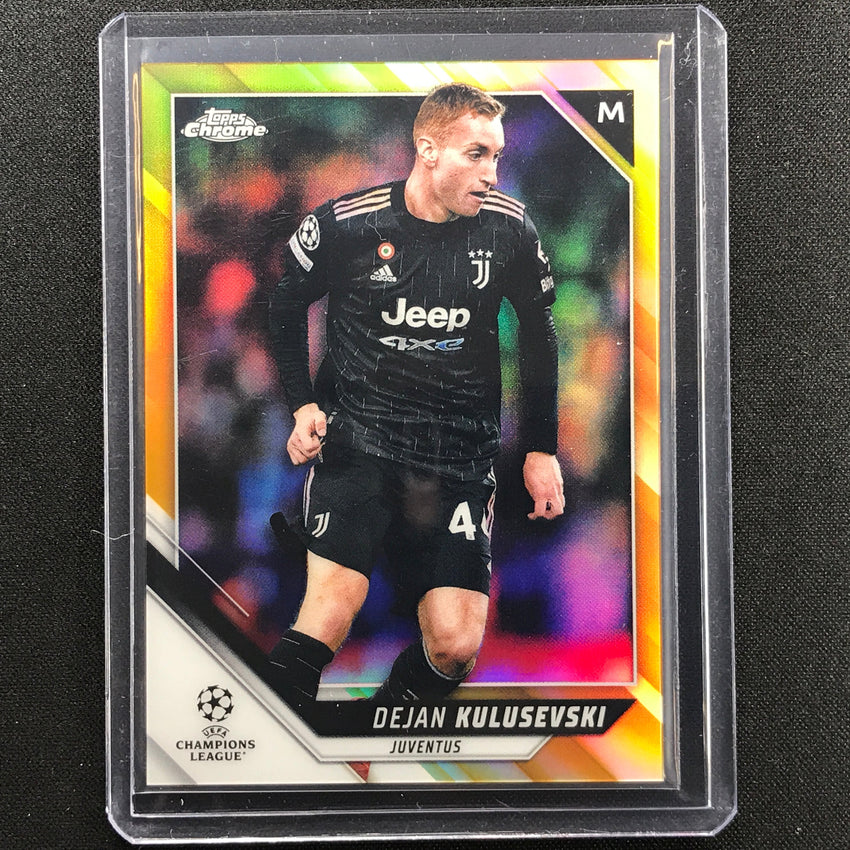 2021-22 Topps Chrome Uefa Ucl Dejan Kulusevski Gold Refractor 32/50
