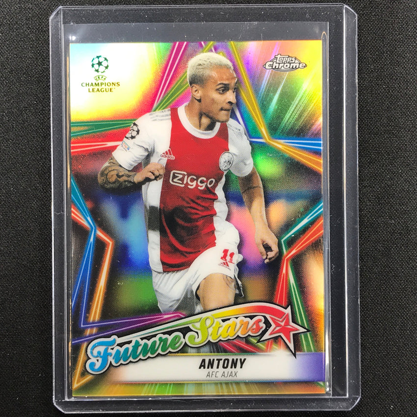 2021-22 Topps Chrome Uefa Ucl Antony Future Stars Gold Refractor 40/50