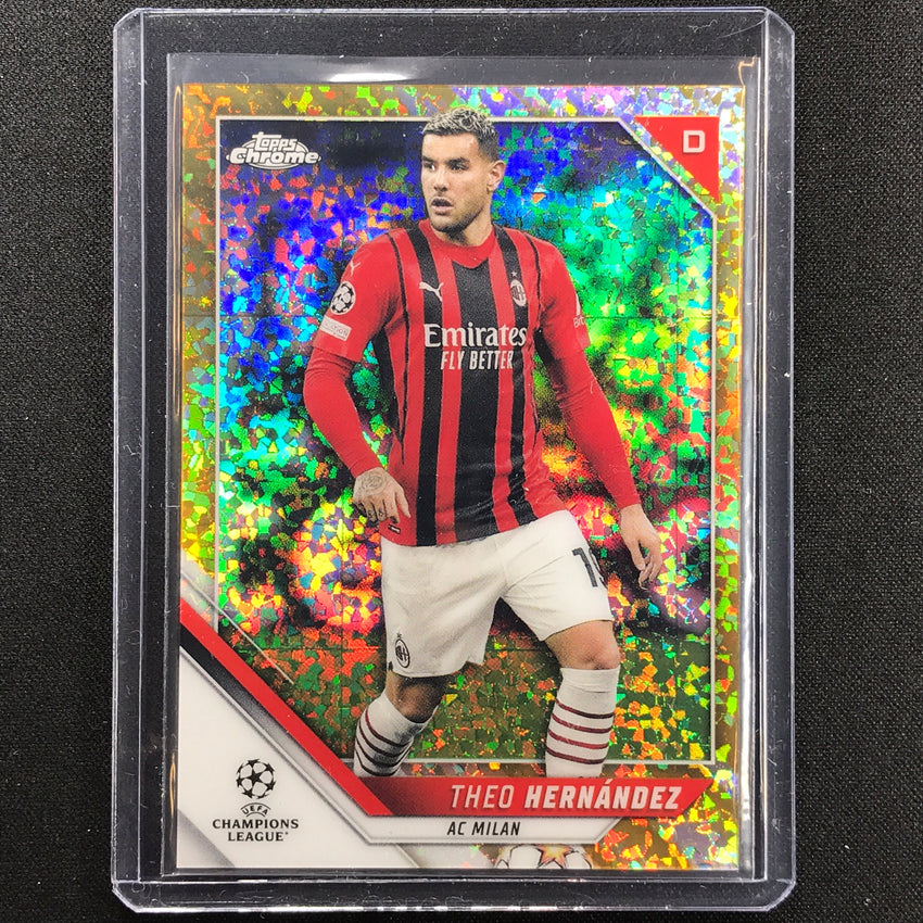 2021-22 Topps Chrome Uefa Ucl Theo Hernandez Gold Mini-diamond 29/50