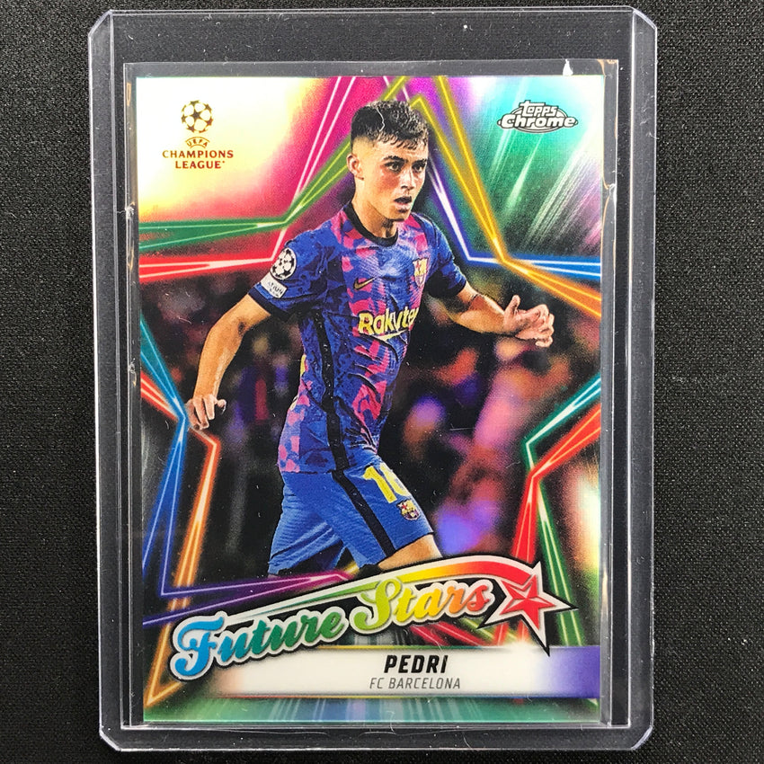 2021-22 Topps Chrome Uefa Ucl Pedri Future Stars Aqua 103/199