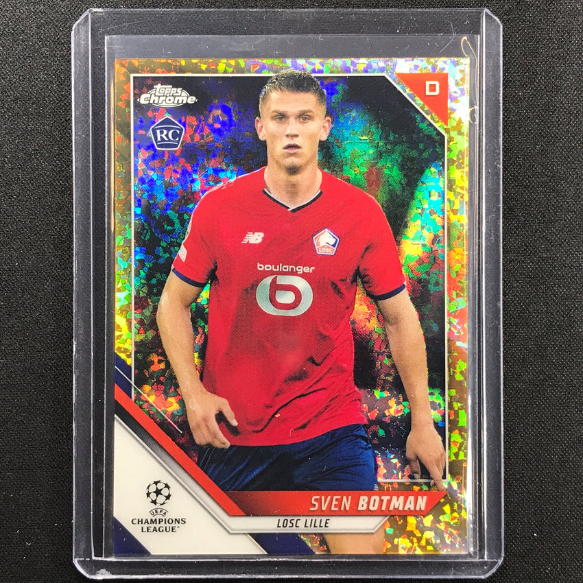 2021-22 Topps Chrome Uefa Ucl Sven Botman Rookie Gold Mini-diamond 32/50