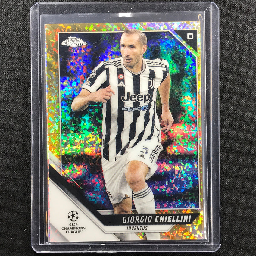 2021-22 Topps Chrome Uefa Ucl Giorgio Chiellini Gold Mini-diamond 19/50