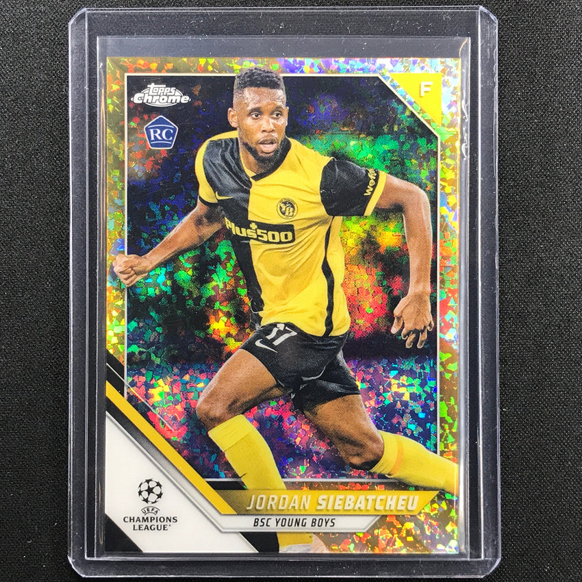 2021-22 Topps Chrome Uefa Ucl Jordan Siebatcheu Rookie Gold Mini-diamond 24/50