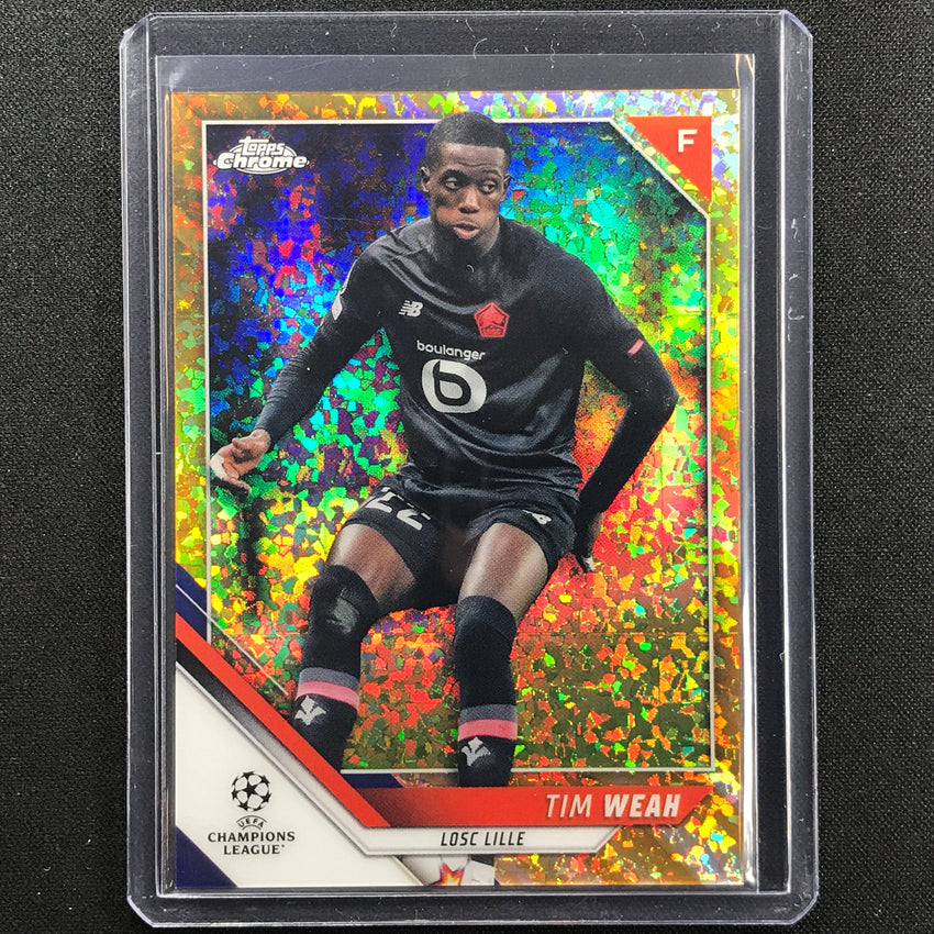 2021-22 Topps Chrome Uefa Ucl Tim Weah Gold Mini-diamond 10/50