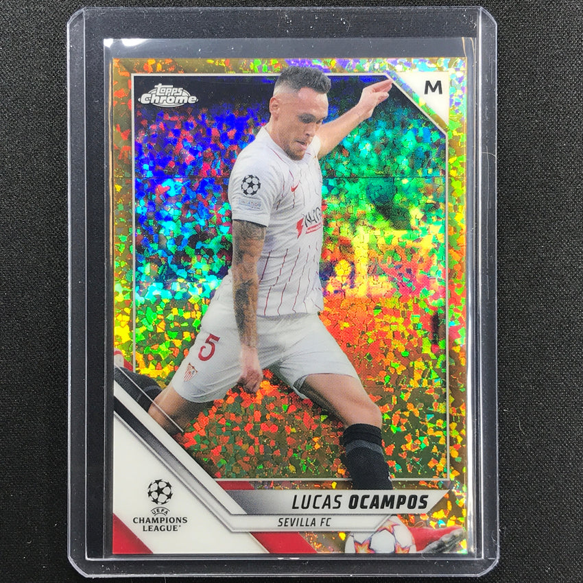 2021-22 Topps Chrome Uefa Ucl Lucas Ocampos Gold Mini-diamond 18/50