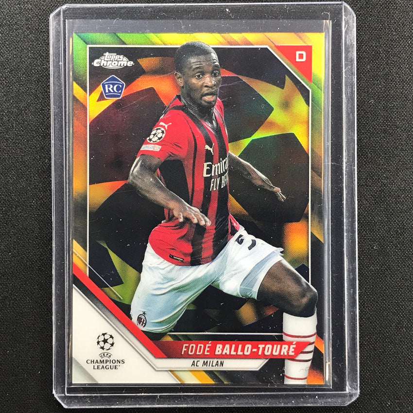 2021-22 Topps Chrome Uefa Ucl Fode Ballo-toure Rookie Black And Gold Starball 4/30