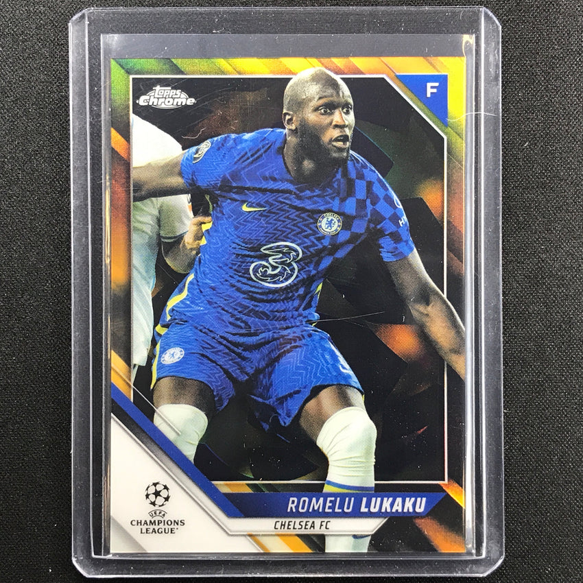 2021-22 Topps Chrome Uefa Ucl Romelu Lukaku Black And Gold Starball 24/30