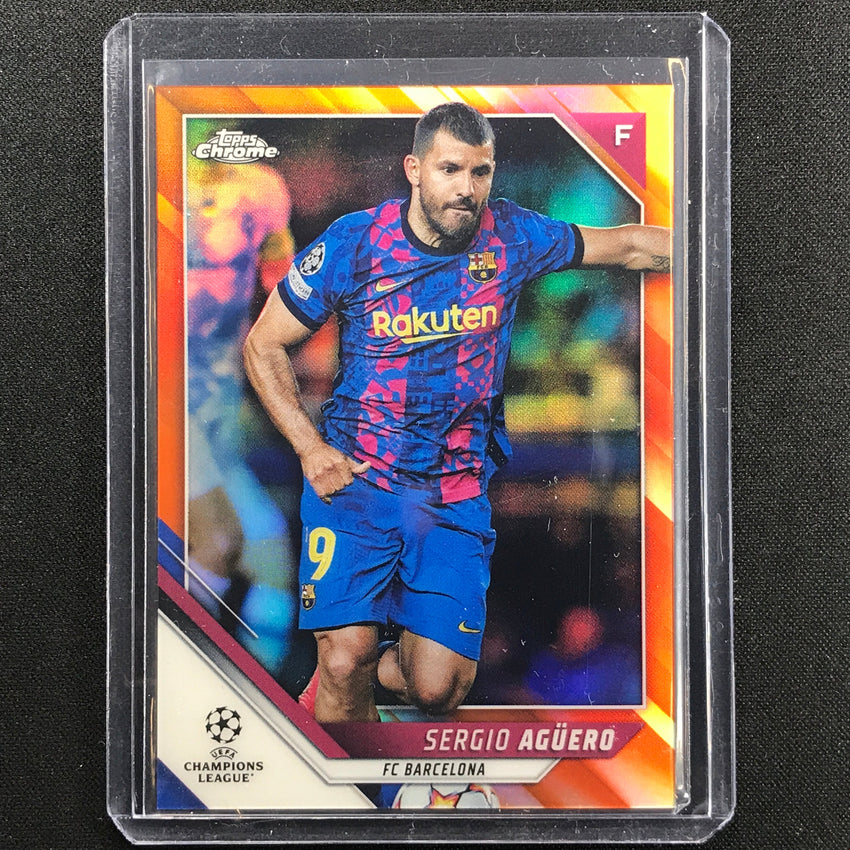 2021-22 Topps Chrome Uefa Ucl Sergio Aguero Orange 17/25