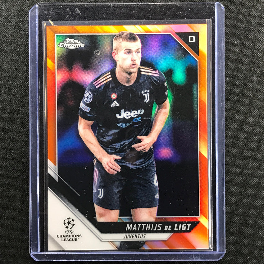 2021-22 Topps Chrome Uefa Ucl Matthijs De Ligt Orange 6/25