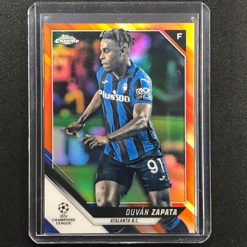 2021-22 Topps Chrome Uefa Ucl Duvan Zapata Orange 6/25