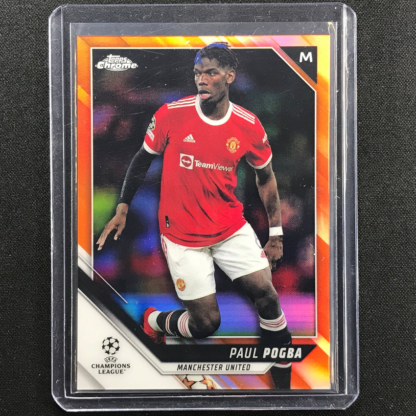 2021-22 Topps Chrome Uefa Ucl Paul Pogba Orange 15/25