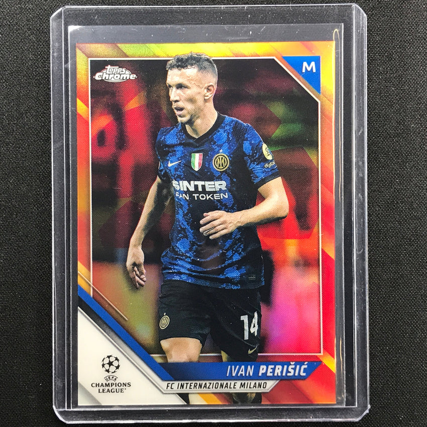 2021-22 Topps Chrome Uefa Ucl Ivan Perisic Red And Gold Starball Ssp No 158