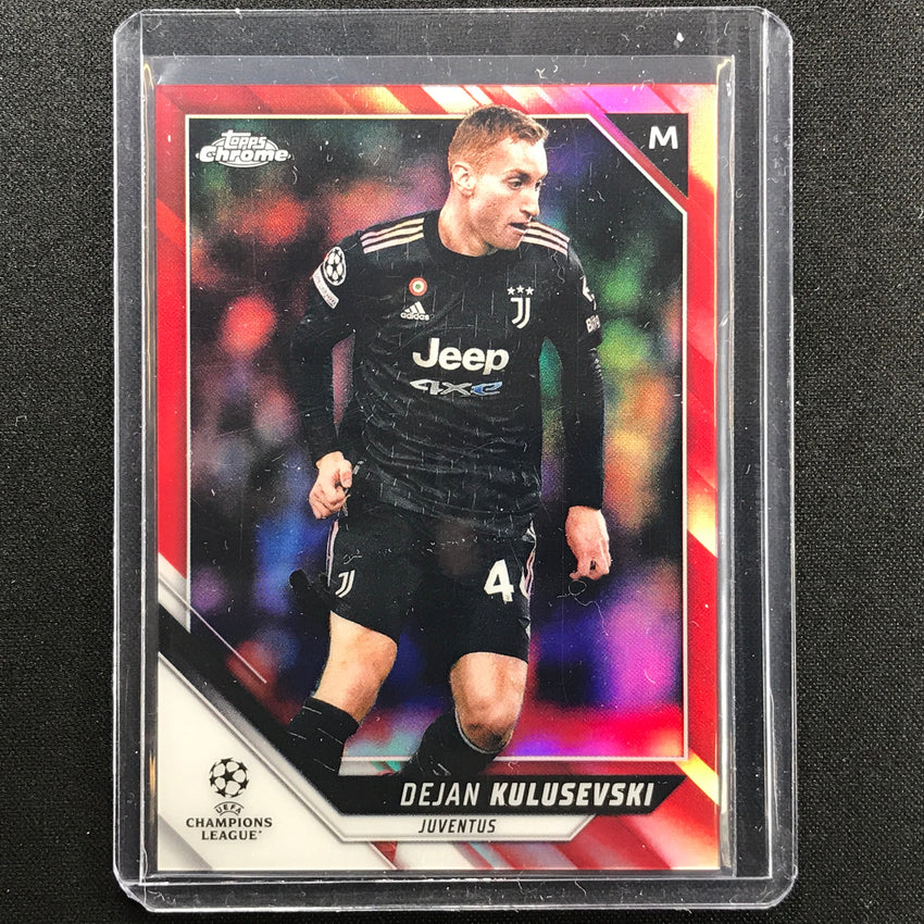 2021-22 Topps Chrome Uefa Ucl Dejan Kulusevski Red 5/10