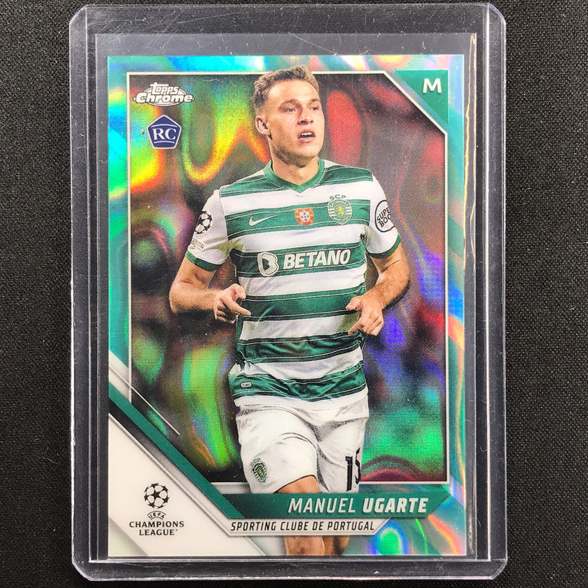 2021-22 Topps Chrome UEFA UCL MANUEL UGARTE Rookie Aqua Lava #7